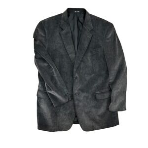 Hunt Valley Mens Corduroy Sport Coat Blazer Jacket Gray 48L